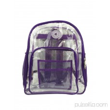 K-Cliffs Heavy Duty Clear Backpack See Through Daypack Student Transparent Bookbag Red 564832182